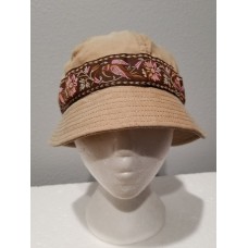 GOORIN BROS MUJER BUCKET HAT SIZE XS BROWN FLORAL AND BIRD BAND  eb-94397957